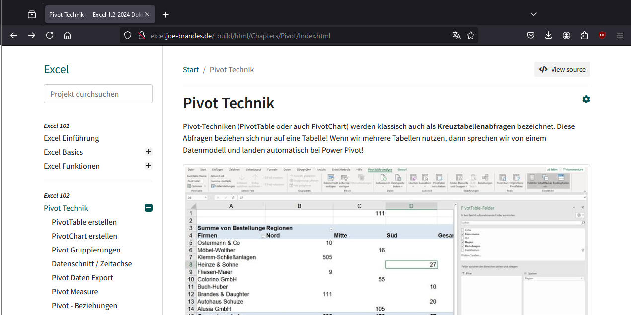 Excel Pivot Technik