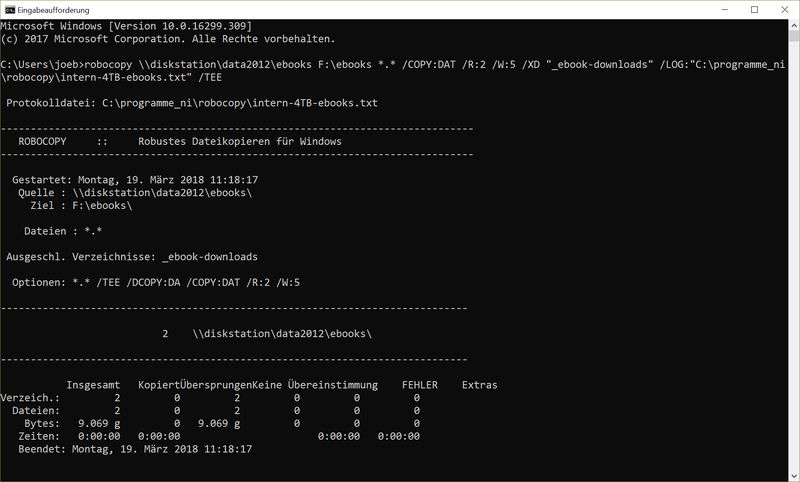robocopy screenshot 2018