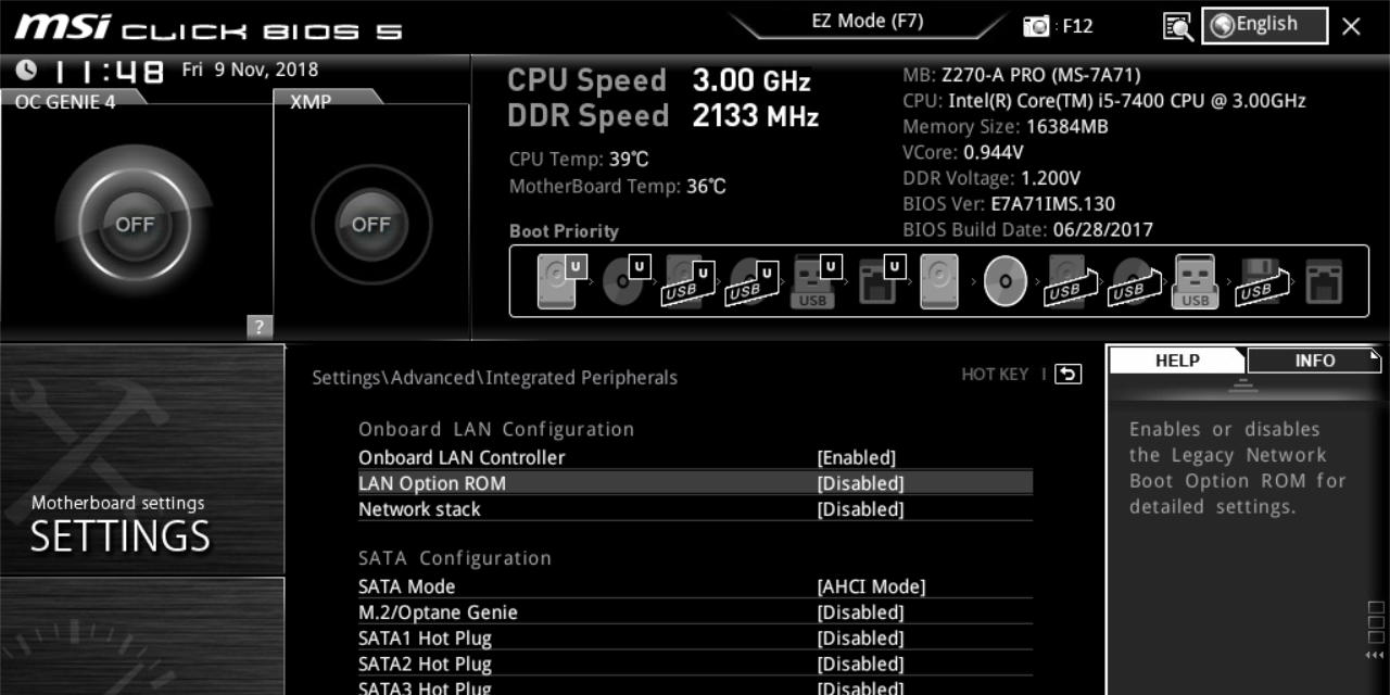 UEFI / BIOS Screenshot