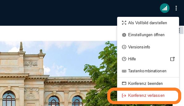 Ausloggen aus BBB